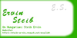 ervin steib business card